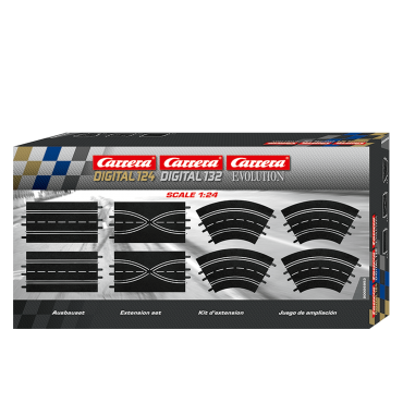 CONJUNTO KIT DE EXTENSÃO NUMERO 1 COM 8 PEÇAS PARA PISTA ELETRICA AUTORAMA CARRERA DIGITAL 1/24 1/32 E EVOLUTION CAR20026953 20026953